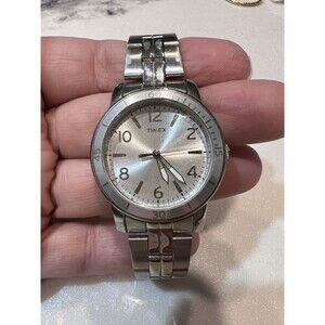 Timex Womens Silver Tone Ameritus Stainless Steel Quartz Watch *untested